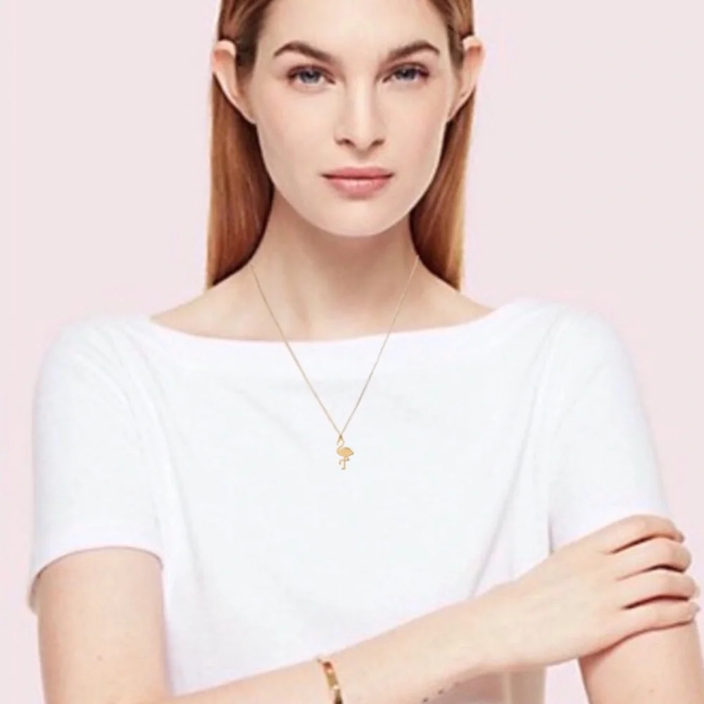 KATE SPADE • Gold Flamingo Pendant Necklace_2